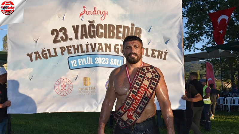 Sındırgı Yağcıbedir Yağlı Güreşlerinde Hasan Cengiz başpehlivan oldu..