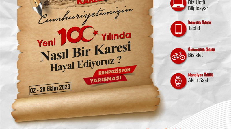 KARESİ BELEDİYESİ’NDEN KOMPOZİSYON YARIŞMASI