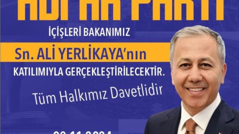 İçişleri Bakanı Yerlikaya, Ak Parti Karesi kongresi için Balıkesir'e geliyor