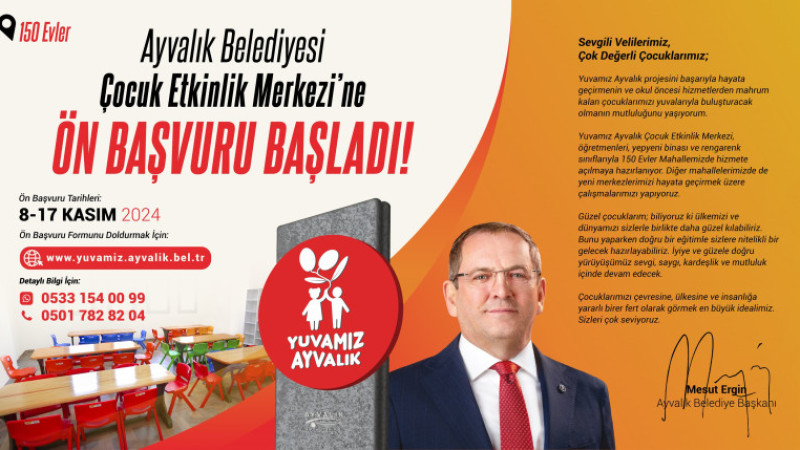 YUVAMIZ AYVALIK AÇILIYOR...